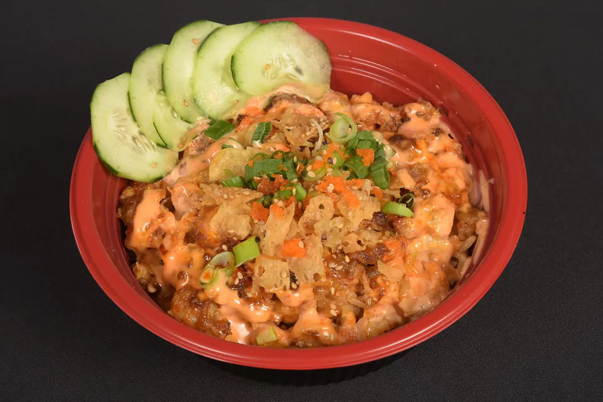 Baked langostino bowl at Poke Boat，a Hawaiian Restaurant in Ontario